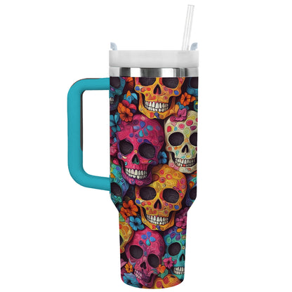 Shineful Tumbler Vibrant Sugar Skull