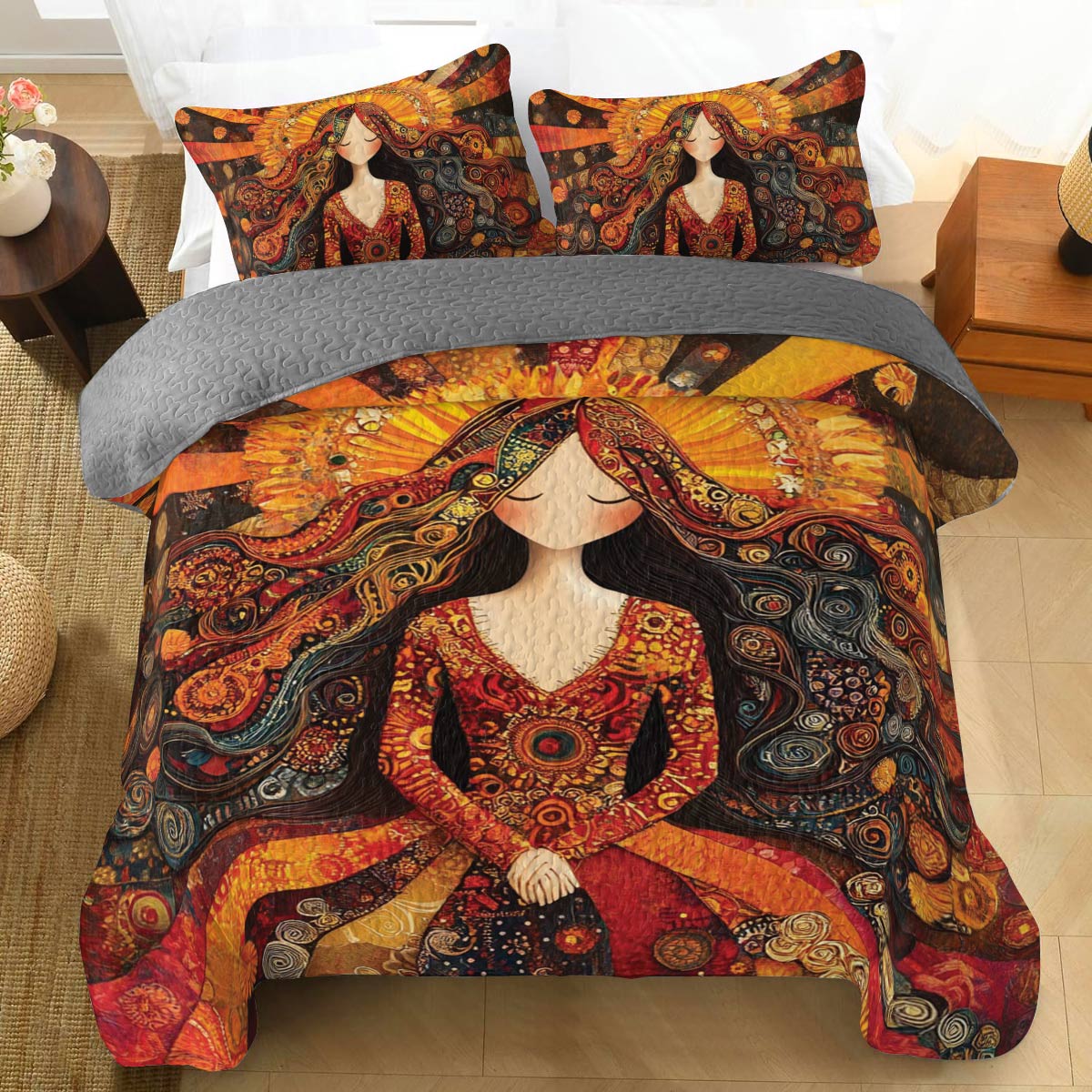 Shineful All Season Quilt 3-Piece Set Mystic Maiden