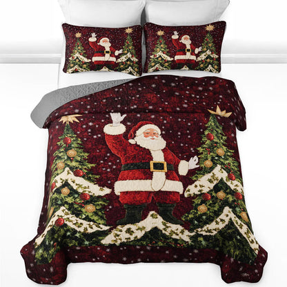 Shineful All Season Quilt 3-Piece Set - Santa Claus