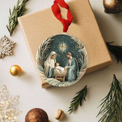 Shineful 2D Acrylic Ornament - Divine Silent Night Nativity