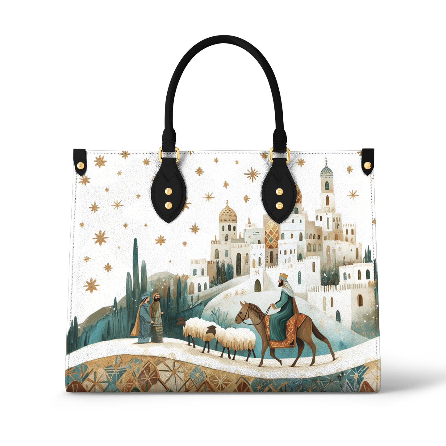 Glänzende Ledertasche Starry Bethlehem Journey