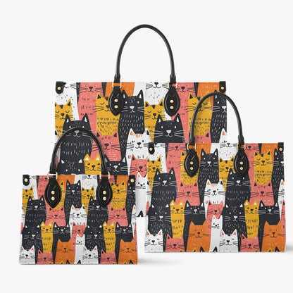 Shineful Leather Bag Funny Cats