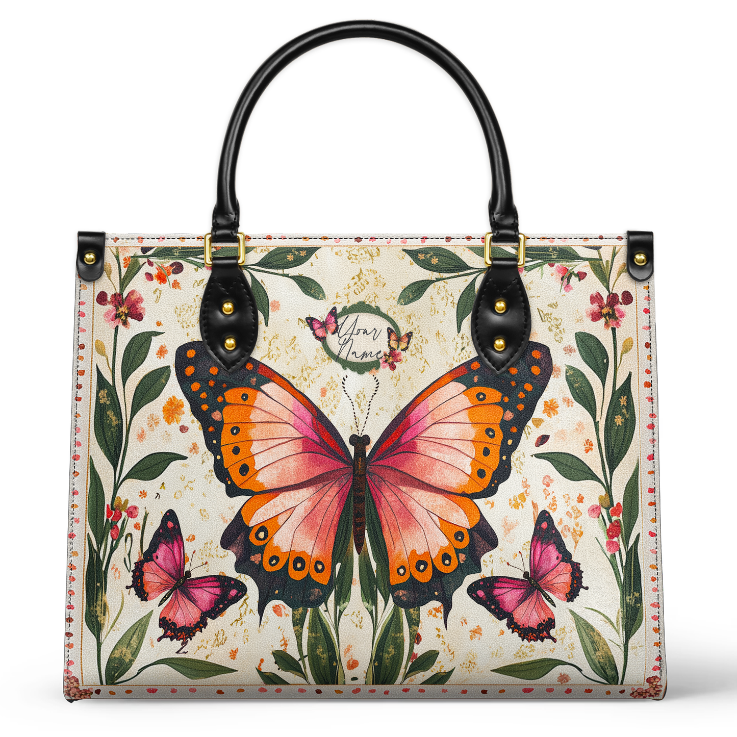 Shineful Leather Bag Winged Elegance