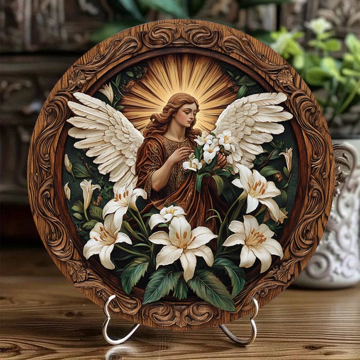 Shineful 2D Wooden Plaque, Hanging Decor, Door Sign Celestial Grace