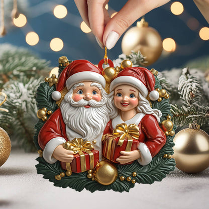 Shineful 2D Acrylic Ornament Jolly Claus Couple