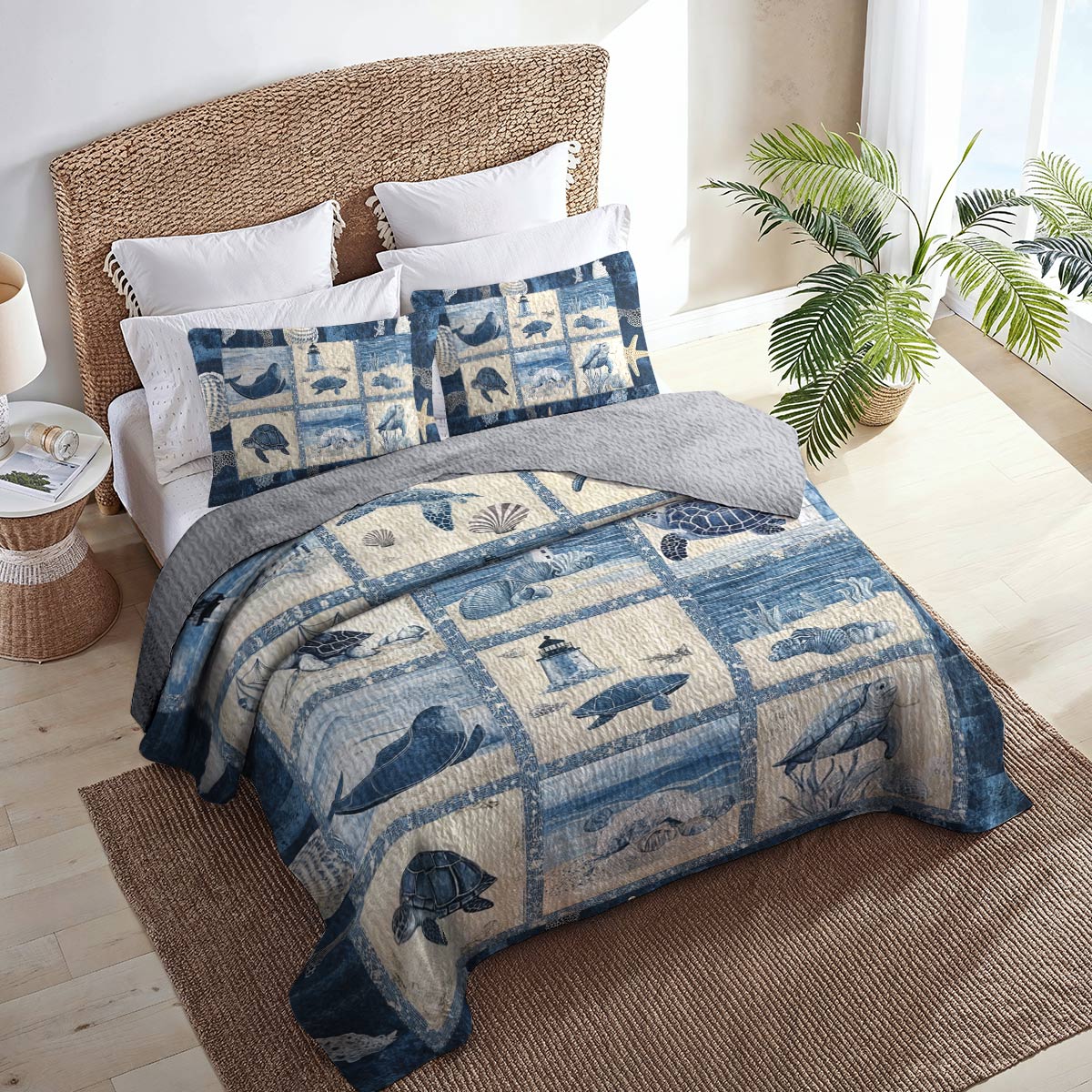 Shineful All Season Quilt 3-Piece Set Ocean Dreams