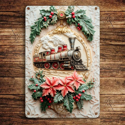 Shineful 2D Metal Sign Vintage Christmas Train