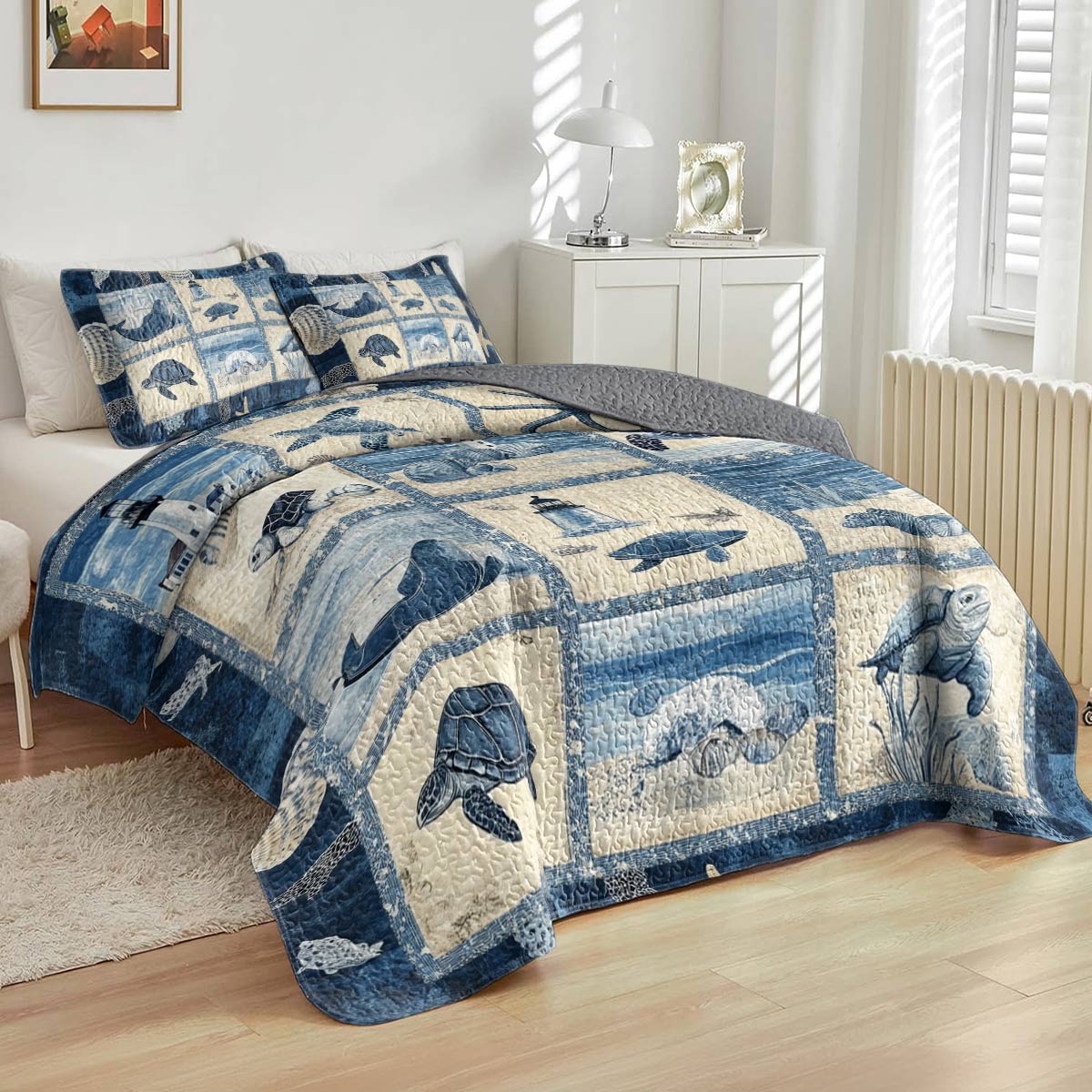 Shineful All Season Quilt 3-Piece Set Ocean Dreams