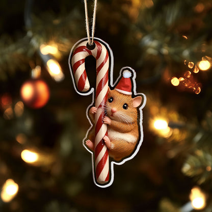 Shineful 2D Acrylic Ornament - Hamster Holiday Spirit Collection