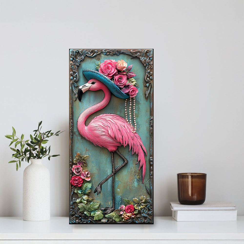 Shineful 2D Metal Sign Stylist Flamingo