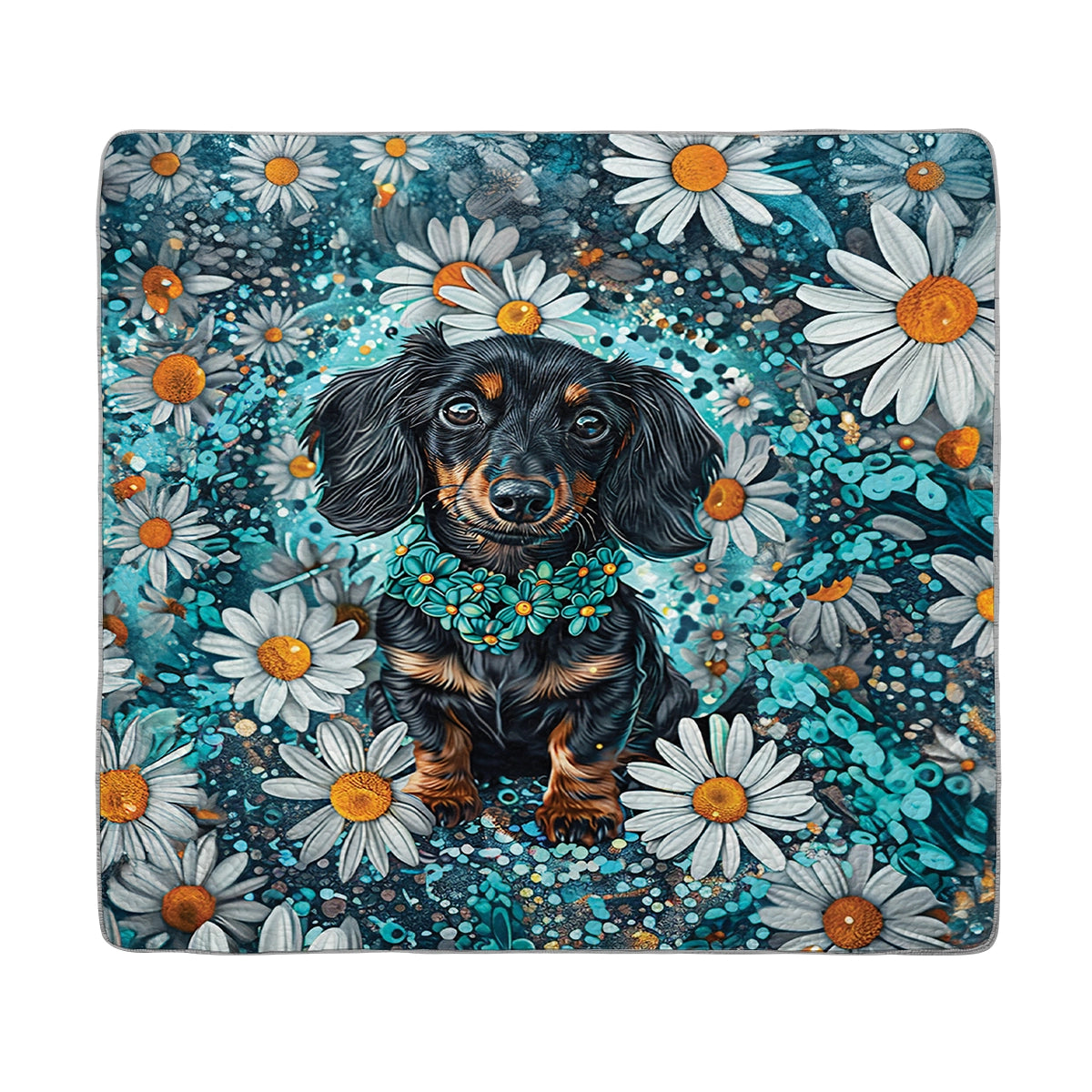 Ensemble de courtepointe toutes saisons Shineful 3 pièces - Dachshund Daisy