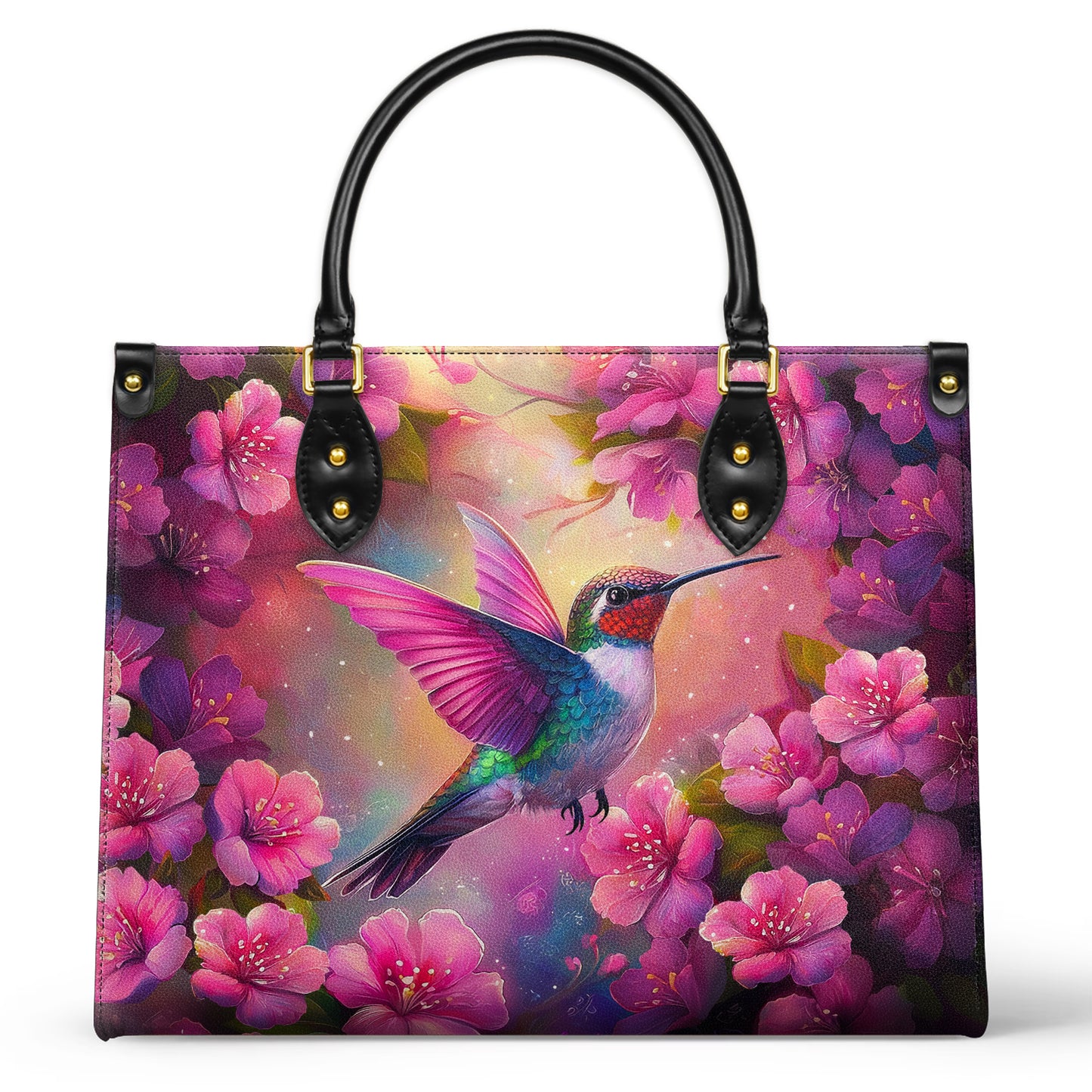 Shineful Leather Bag Blossom Hummingbird