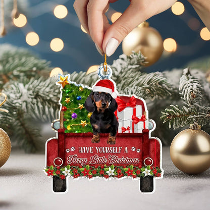 Shineful 2D Acrylic Ornament Merry Dachshund