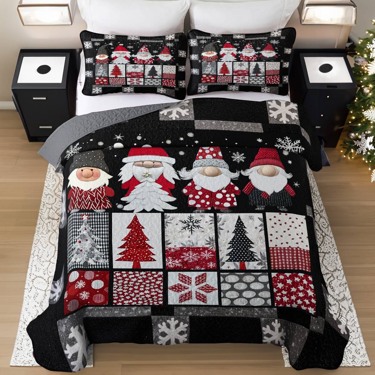 Shineful All Season Quilt 3-Piece Set Stunning Gnomes