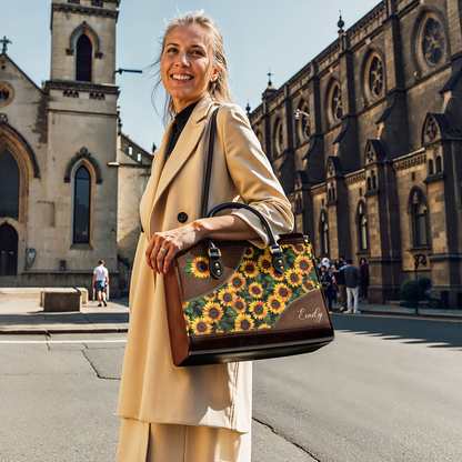 Shineful Leather Bag Sunflower Bliss