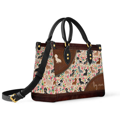 Shineful Leather Bag Dog Leather Bag Shineful Floral Dachshunds