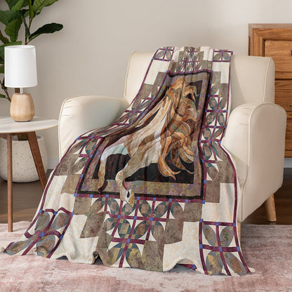 Shineful Fleece Blanket Country Charm Horse