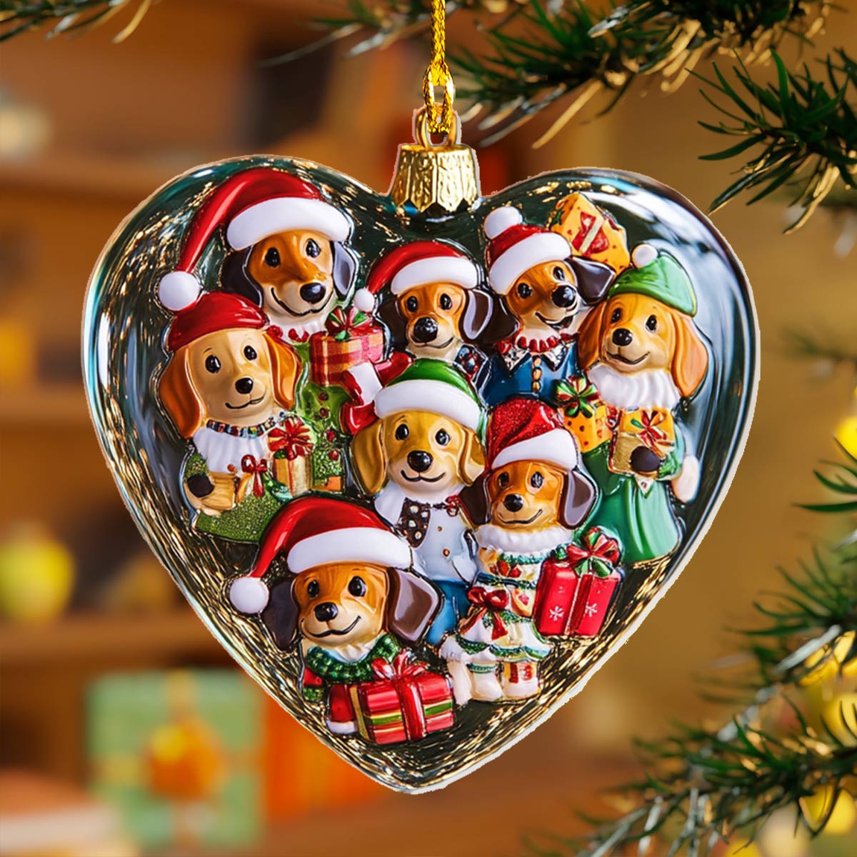 Shineful Acrylic Ornament Festive Dog