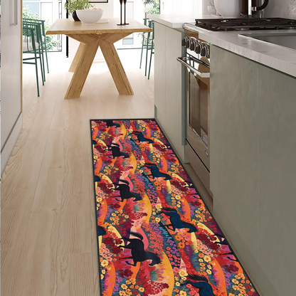 Shineful Ultra-Thin Non Skid Floor Mat, Kitchen Rugs Equestrian Dreams