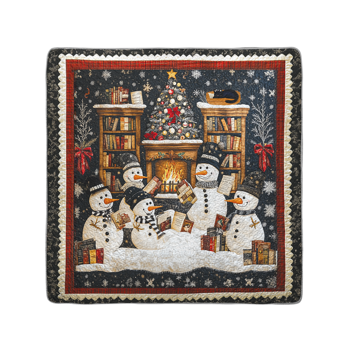 Shineful All Season Quilt 3-Piece Set Snowman Book Club