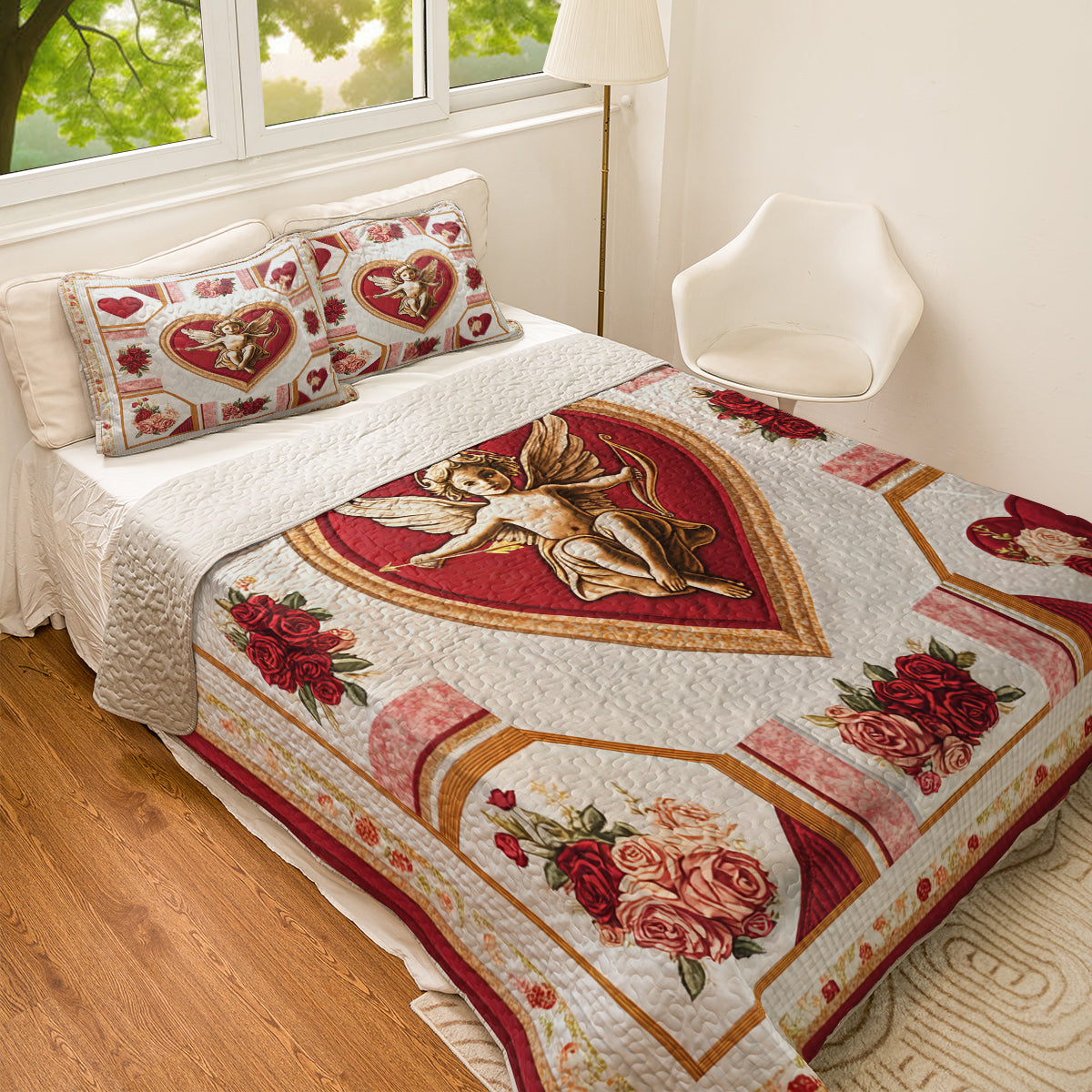 Shineful All Season Quilt 3-Piece Set Enchanted Love God