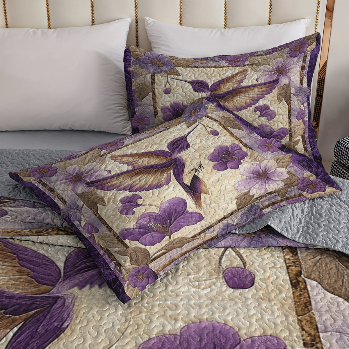 Shineful All Season Quilt 3-Piece Set Hummingbird Dreams