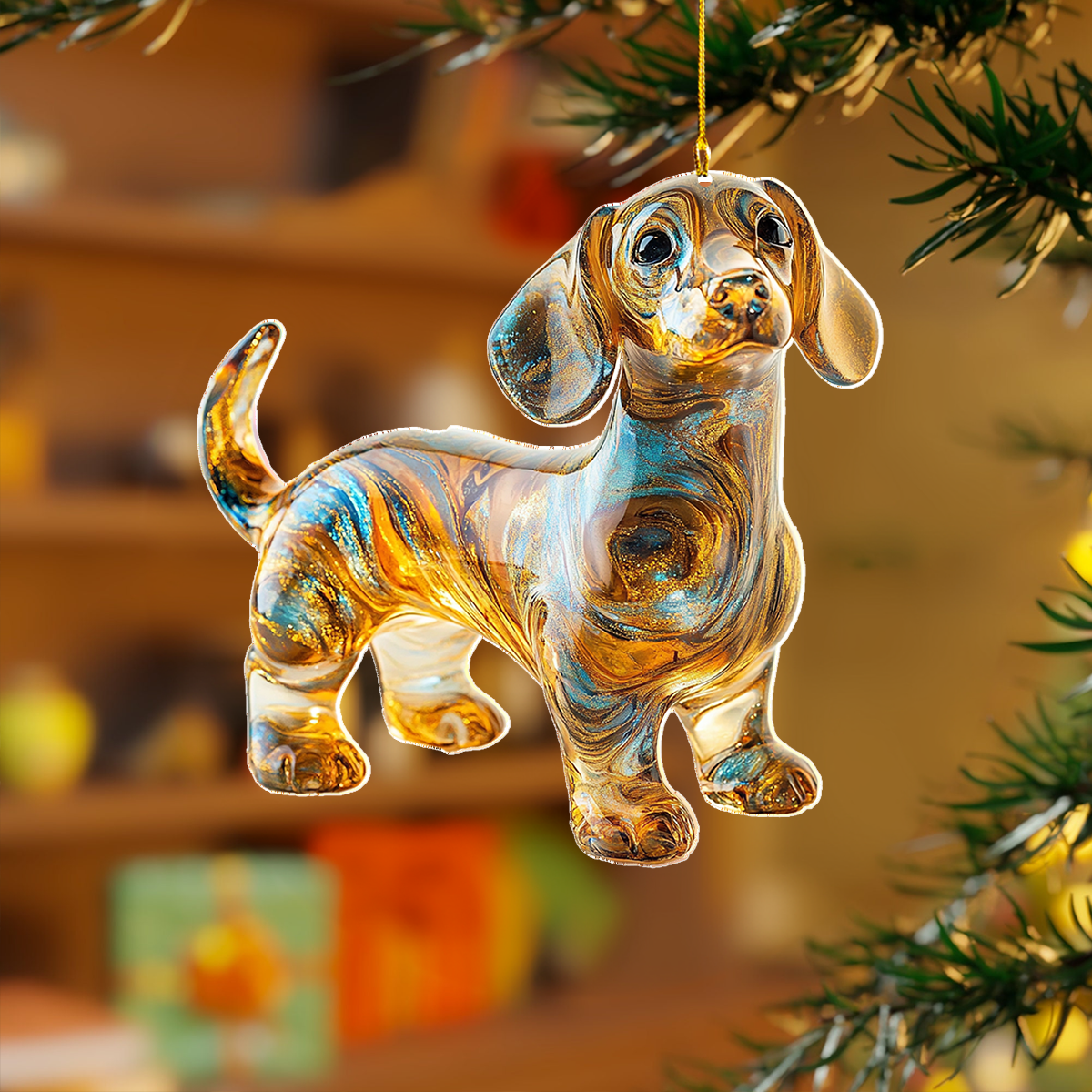 Shineful 2D Acrylic Ornament - Dachshund's Day Out