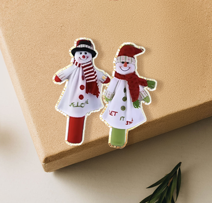 Shineful 2D Acrylic Ornament - Jolly Snowman Duo