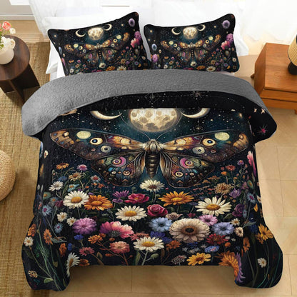 Shineful All Season Quilt 3-Piece Set Enchanted Moth