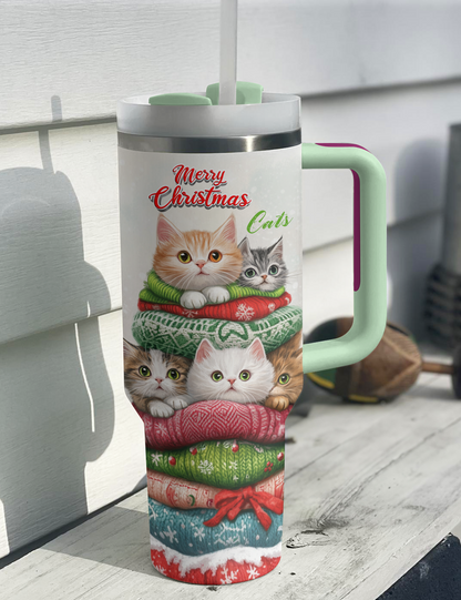 Shineful Tumbler Meowy Christmas