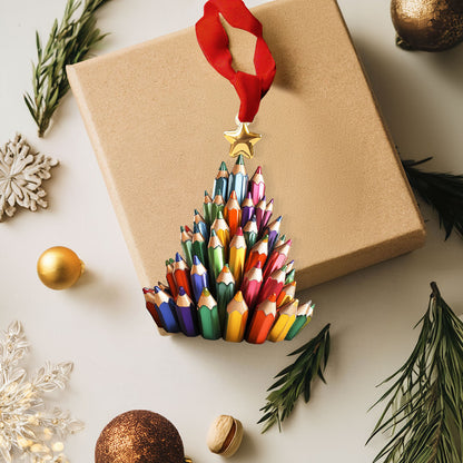 Shineful 2D Acrylic Ornament - Whimsical Pencil Forest