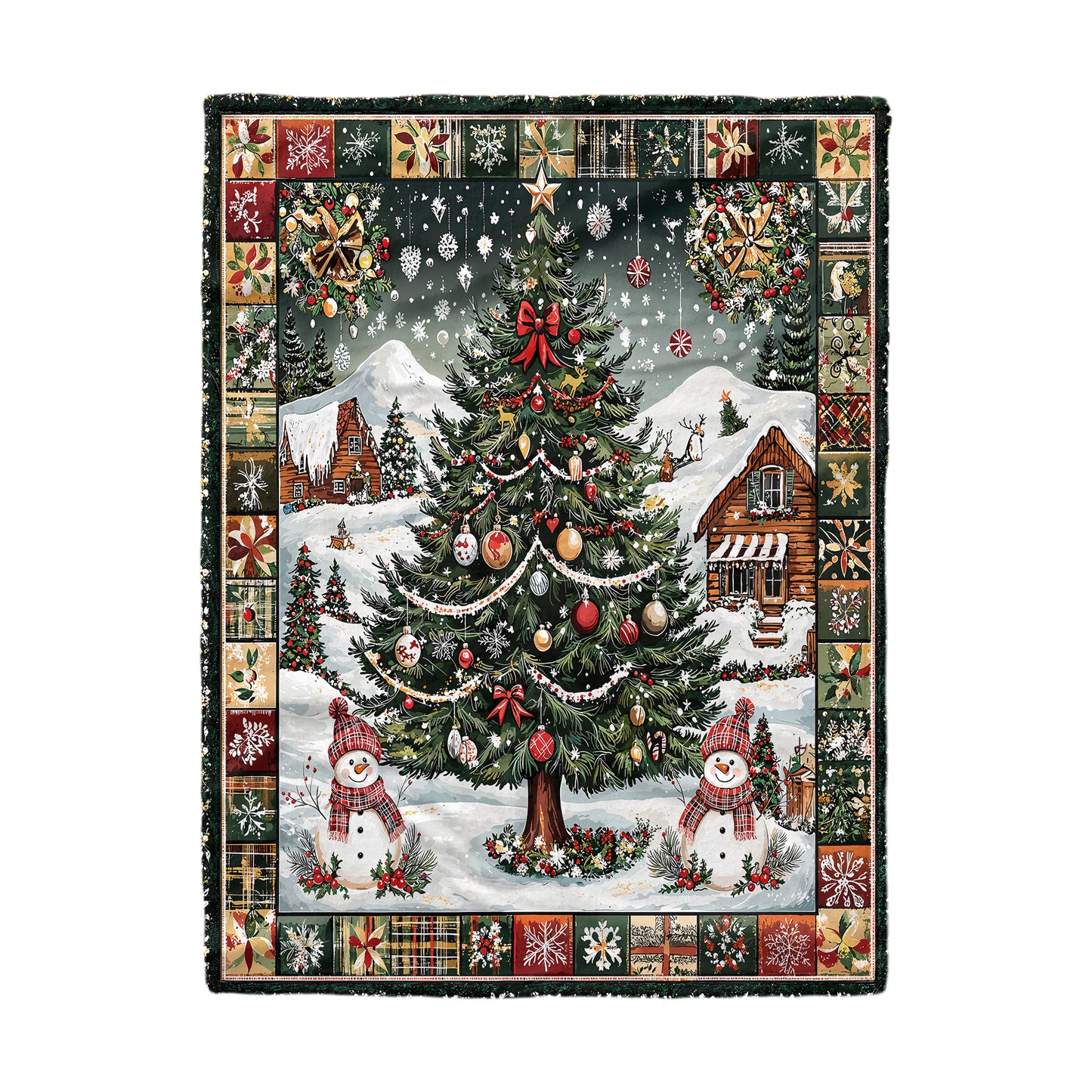 Shineful Fleece Blanket Holiday Hearthside