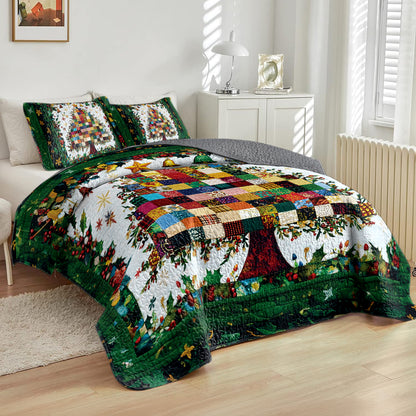 Shineful All Season Quilt 3-Piece Set - Merry Quiltmas Tree