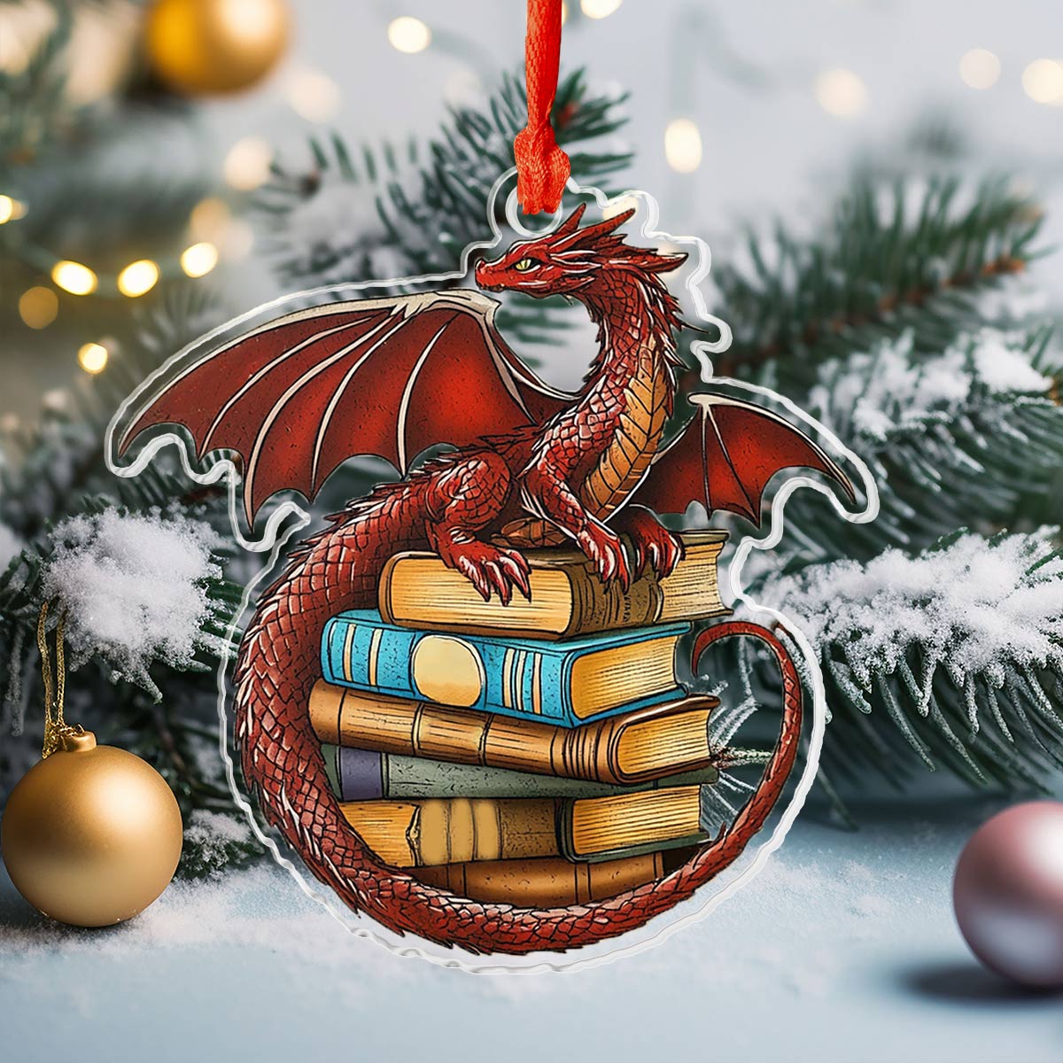 Shineful Acrylic Ornament Literary Lizard