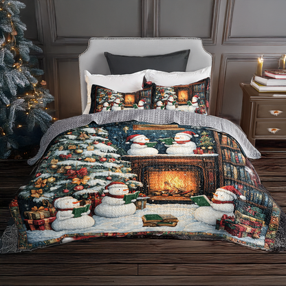 Shineful All Season Quilt 3-Piece Set Snowman Bible Storytime