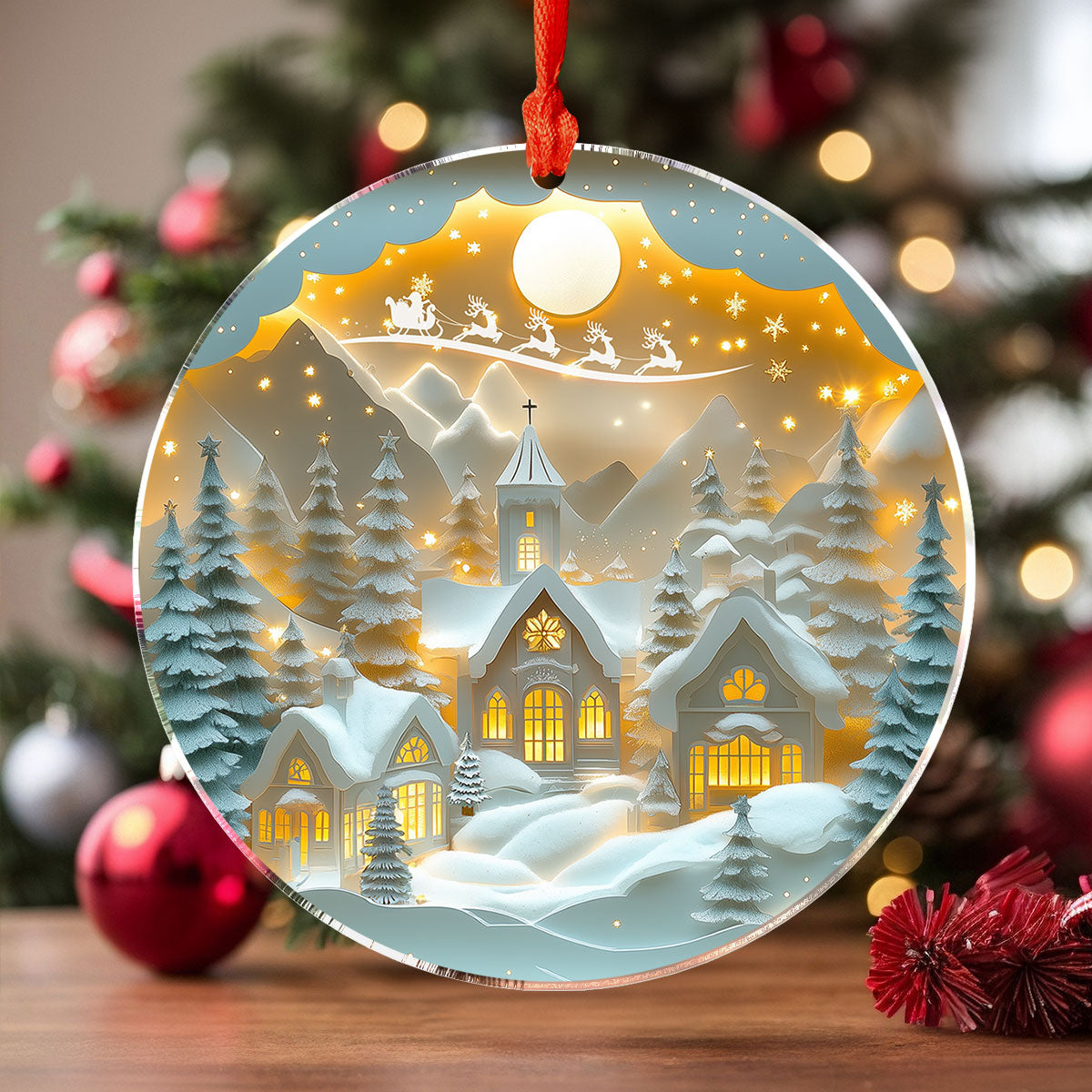 Shineful 2D Acrylic Ornament Christmas Eve Delight