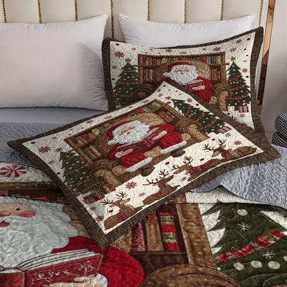 Shineful All Season Quilt 3-Piece Set - Santa's Cozy Storytime