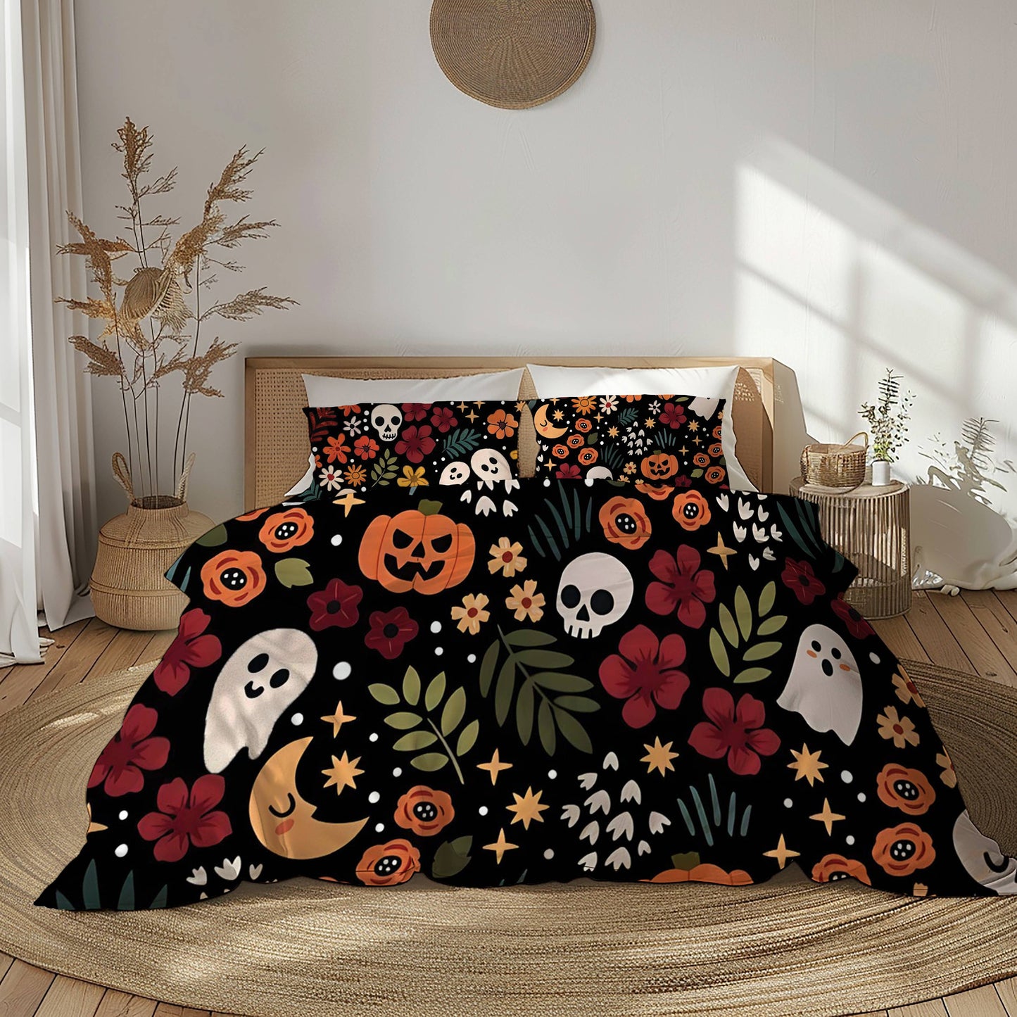 Shineful 3 Pieces Duvet Cover Set Spooky Chic