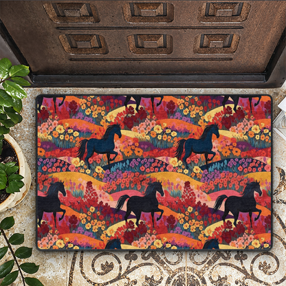 Shineful Ultra-Thin Non Skid Floor Mat, Kitchen Rugs Equestrian Dreams