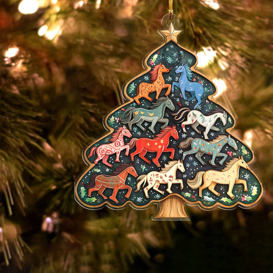 Shineful 2D Acrylic Ornament Sweet Horses Lovely