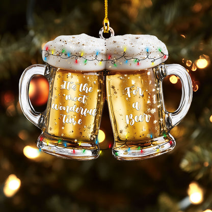 Shineful 2D Acrylic Ornament - It's The Most Wonderful Time For A Beer