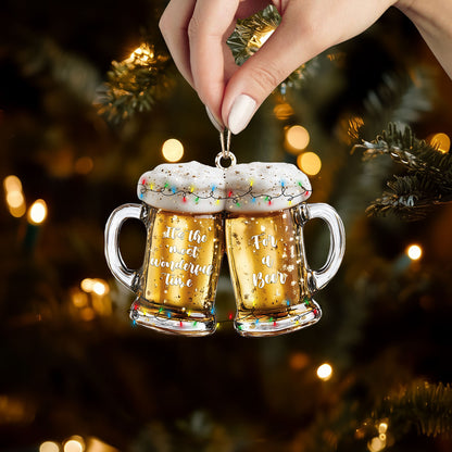 Shineful 2D Acrylic Ornament - It's The Most Wonderful Time For A Beer