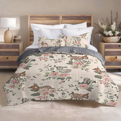 Shineful All Season Quilt 3-Piece Set Floral Bambi