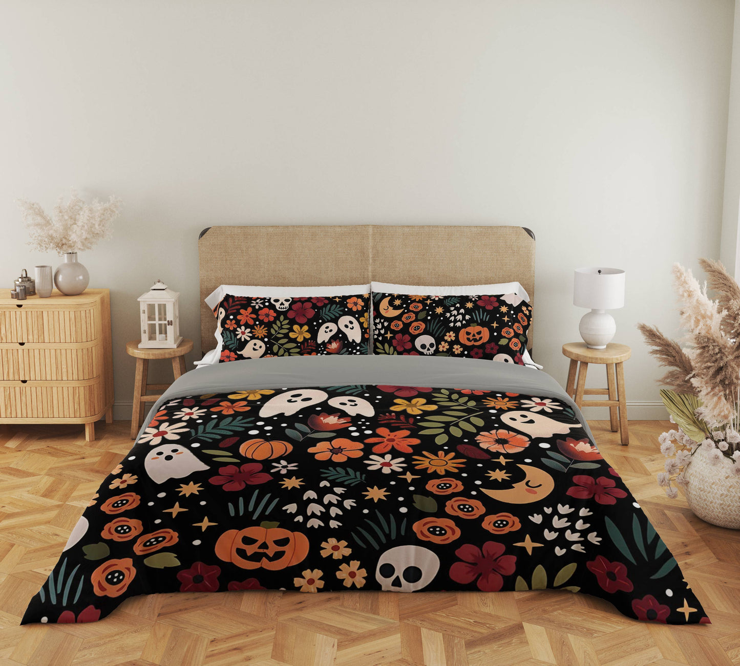 Shineful 3 Pieces Duvet Cover Set Spooky Chic