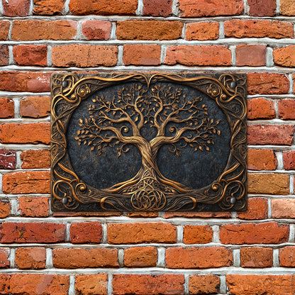 Shineful 2D Metal Sign Sacred Roots Tree of Life