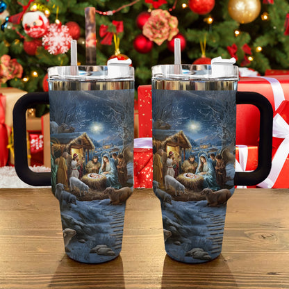 Shineful Tumbler Christmas Nativity Scene Holy Night