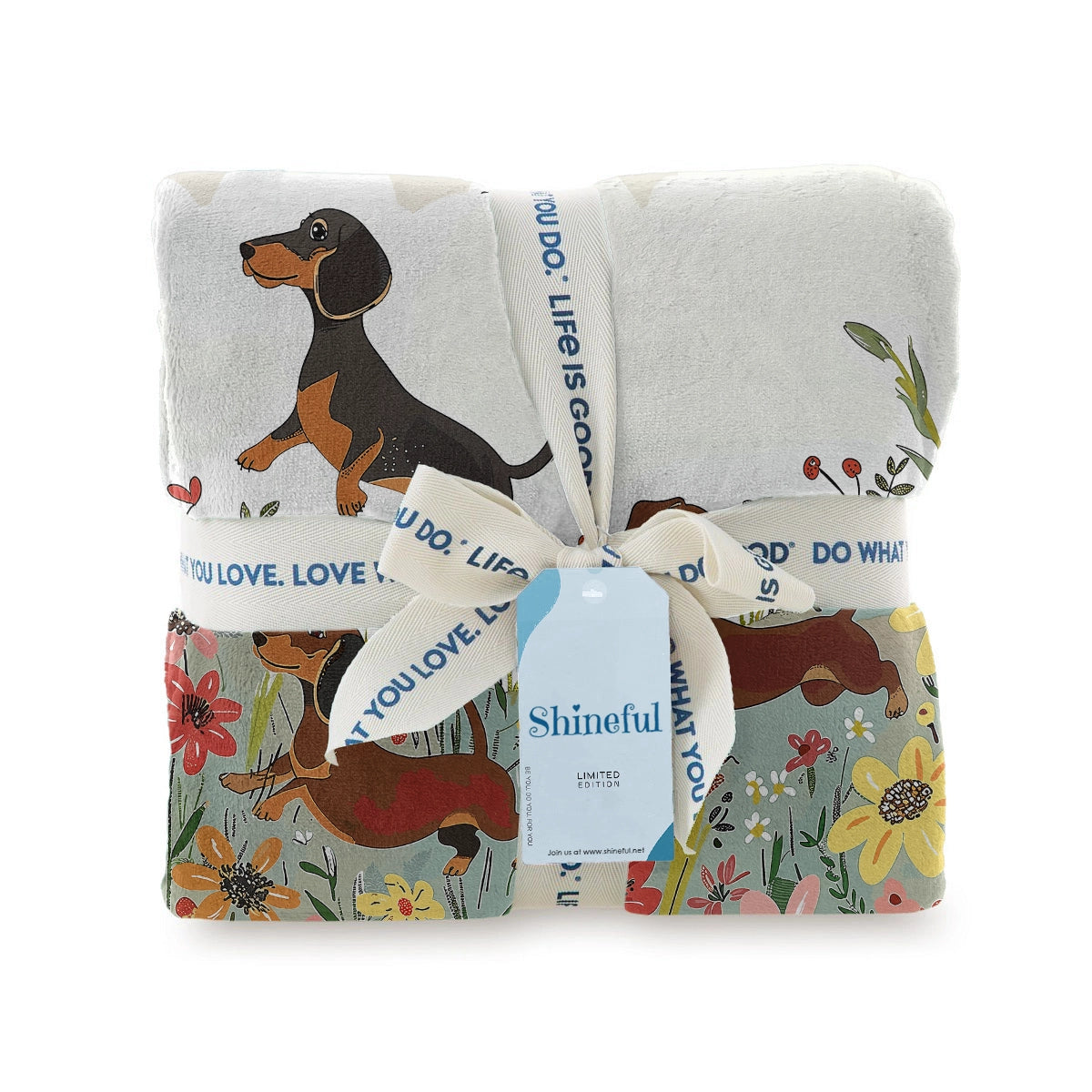 Shineful Fleece Blanket Dachshund Delight