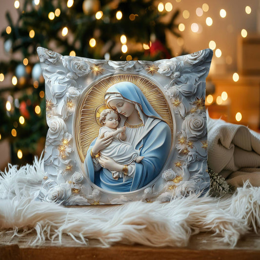 Shineful 2D Print Cushion Cover, Pillowcase, Pillows Covers Mother's Embrace Marian