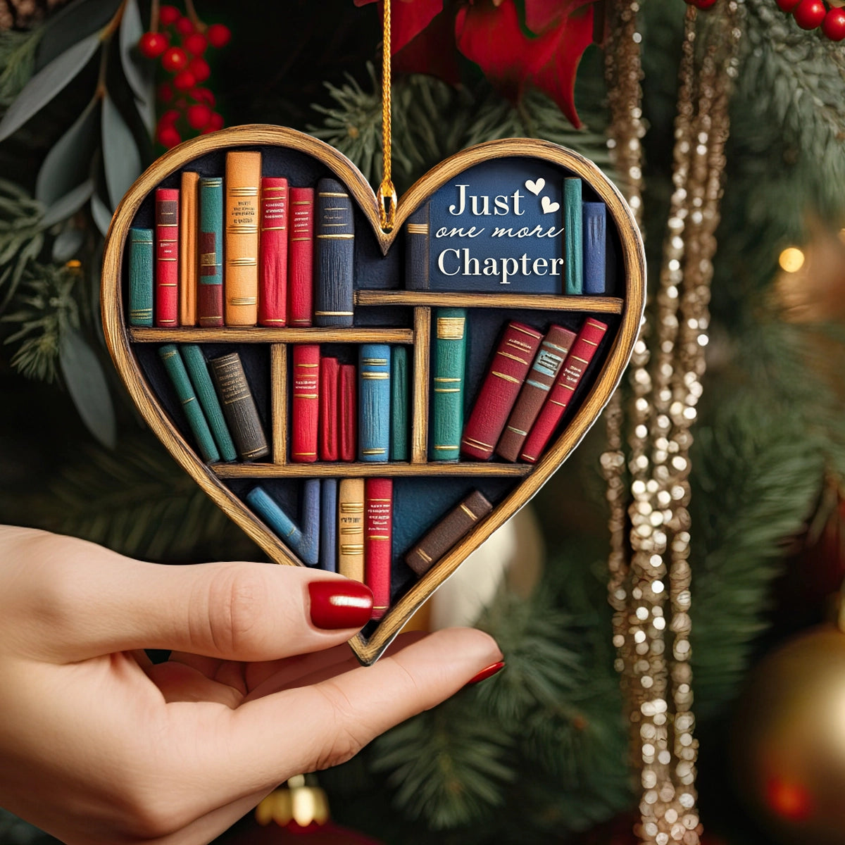 Shineful 2D Acrylic Ornament Love Reading Just One More Chapter