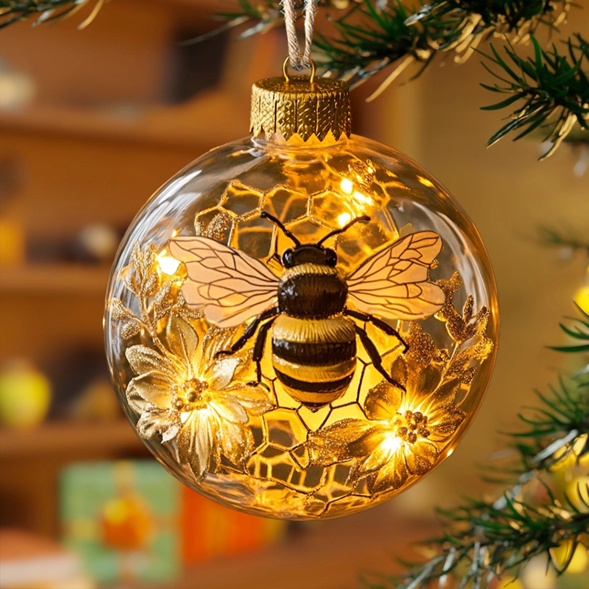 Shineful 2D Acrylic Ornament Bee-Loved Christmas